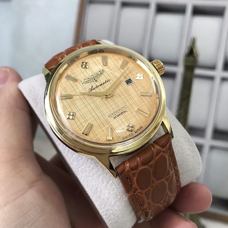 Đồng hồ Nam Longgines 5sao , LG05 Dây da cao cấp, kim chôi Mặt Sapphire chống xước, chống nước thẻ bảo hành 12 tháng