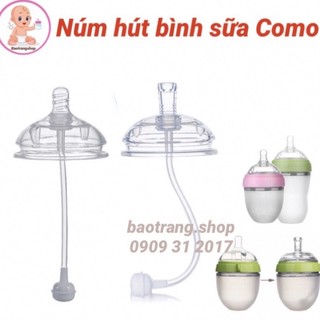 Núm hút tập uống bình sữa Como, bình sữa silicon