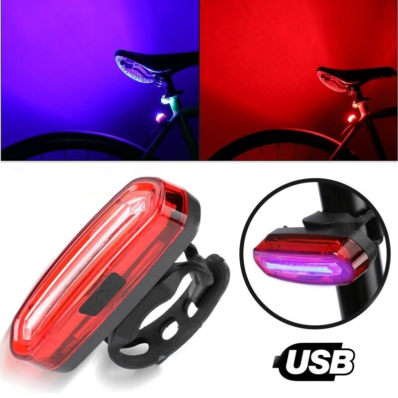 Đèn hậu NQY AQY-096 siêu sáng, 2 chế độ màu, 6 kiểu nháy, sạc bằng cổng usb