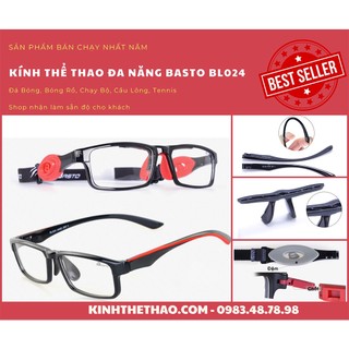 Kính Thể Thao Gọng Thời Trang 2 Chức Năng Basto BL024 - Đen Đỏ