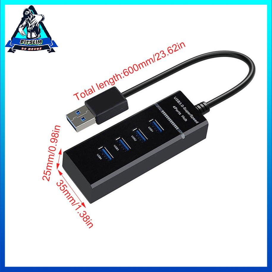 [Fit] Hub USB 4 Cổng Có Thể Xoay Mini Usb 3.0 Bộ Chia Chuyển Đổi Pc [S/13]