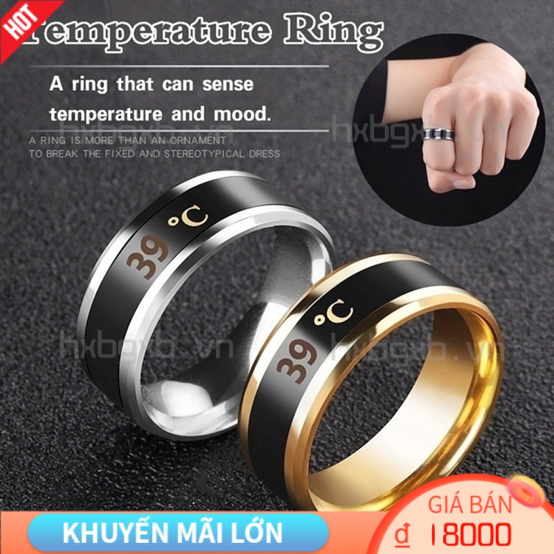 Nhẫn đổi màu theo tâm trạng sang trọng thép không gỉ