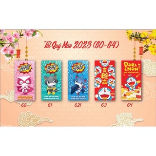 combo 6 lì xì đón tết 2023( 6 cái mẫu ngẫu nhiên)