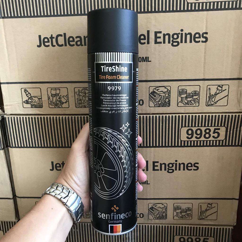 Dung dịch vệ sinh vbảo vệ lốp xe và cao su -Senfineco 9979 TireShine Tire Foam Cleaner 650ml