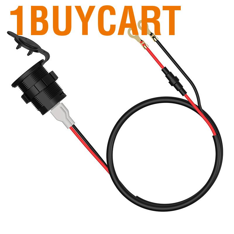1buycart Motorcycle Dual USB Charger 12V Electric Digital Voltmeter Fast Charging Parts for Phone Tablet GPS