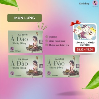 Set 3 Xà Phòng Mướp Đắng giảm mụn lưng viêm nang lông Mộc Nhan 100g/bánh
