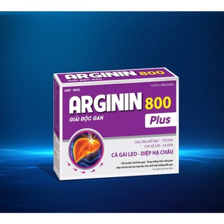 Viên Uống Bổ Gan Arginin 800 Plus – Giải Độc Gan – Bảo Vệ Tế Bào Gan – Tăng Cường Chức Năng Gan - Hộp 60 Viên