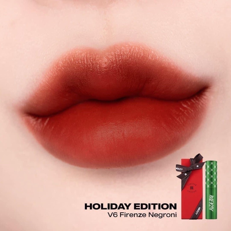 Son kem siêu mịn Merzy The First Velvet Tint V6 Green bản Noel giới hạn