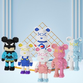 Xếp hình Gấu Bearbrick cỡ lớn 30cm Đồ chơi Xếp hình lắp ráp mô hình cỡ lớn bear bricK có tặng búa
