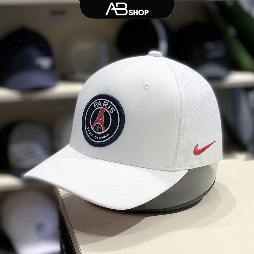 Mũ Nón Lưỡi Trai PSG Paris Trắng Và Xanh Bít Đuôi