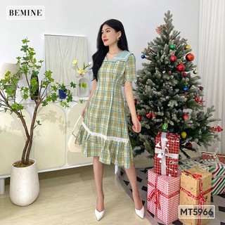 Đầm phối ren cổ lá BEMINE MT5966