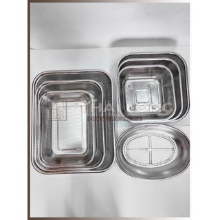 Rổ inox chữ nhật/ hình vuông/ hình oval loại dày đủ size
