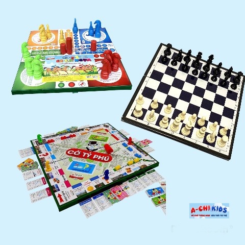 Board Game Gia Đình Vui Nhộn, Bộ Sưu Tập Các Loại Cờ Vua- Cờ Tỷ Phú - Cờ Cá Ngựa Có Hộp Đựng Gấp Gọn Hàng Việt Nam