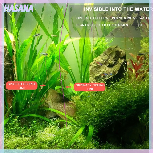 Dây Cước Câu Cá Siêu Bền HASANA 500m Thay Đổi Màu Sắc