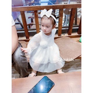 xả kho - Váy trắng tinh khôi bé gái