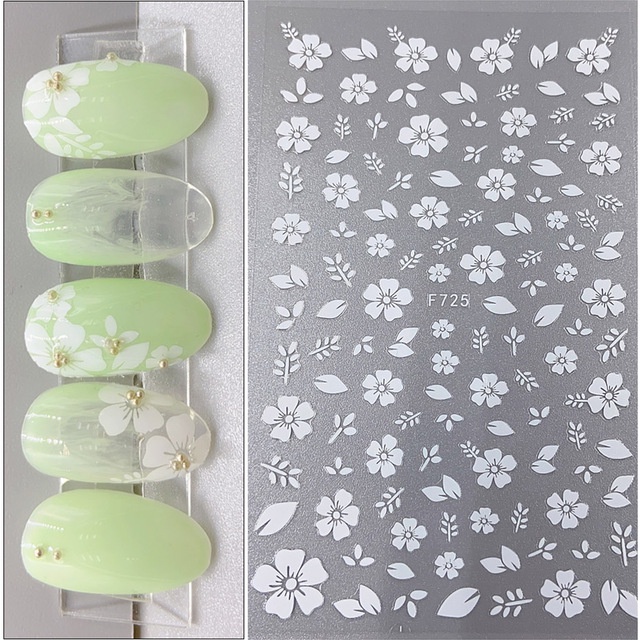 1 Miếng Dán Móng Tay Hình Hoa Anh Đào NLF728-737