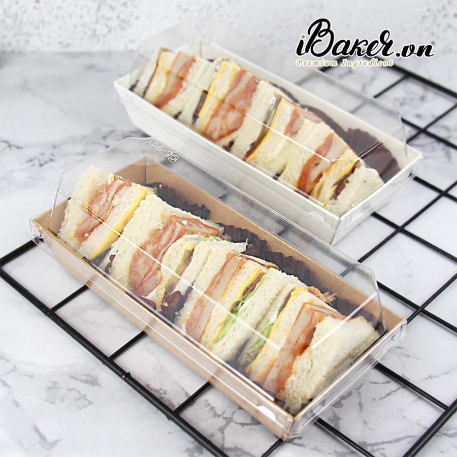 [Set 50] Hộp giấy nắp trong 1985 đựng bánh tiện dụng, loại tốt, giá rẻ