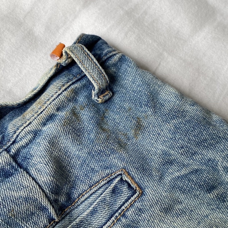 Blue low waisted denim shorts - quần jean ngắn cạp thấp trễ lửng xanh y2k mcbling mùa hè coastal grandma