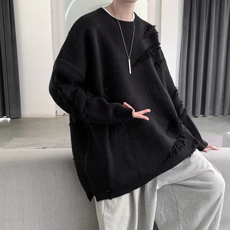 Áo Sweater Tay Dài Dáng Rộng Phong Cách Hip Hop Thời Trang Cho Nam