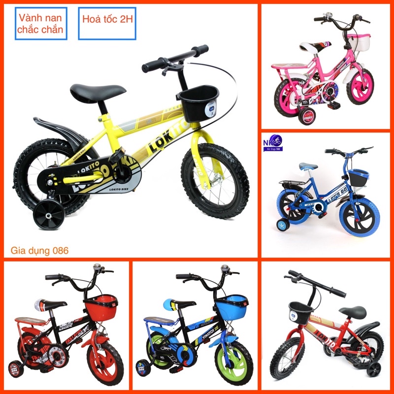 Xe đạp trẻ em 12inch, Xe đạp Nhựa Chợ lớn, xe Thể thao cho bé, Letsgo, similac, Enfa, Pediasure