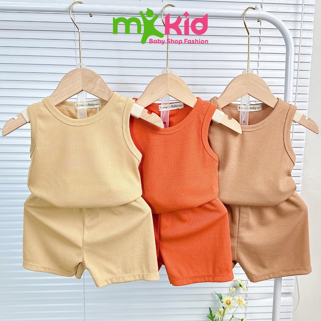 Bộ Ba Lỗ Cho Bé Trai Bé Gái 6-28KG Chất Len Tăm Cao Cấp Co Giãn Và THấm Hút Mồ Hôi Tốt