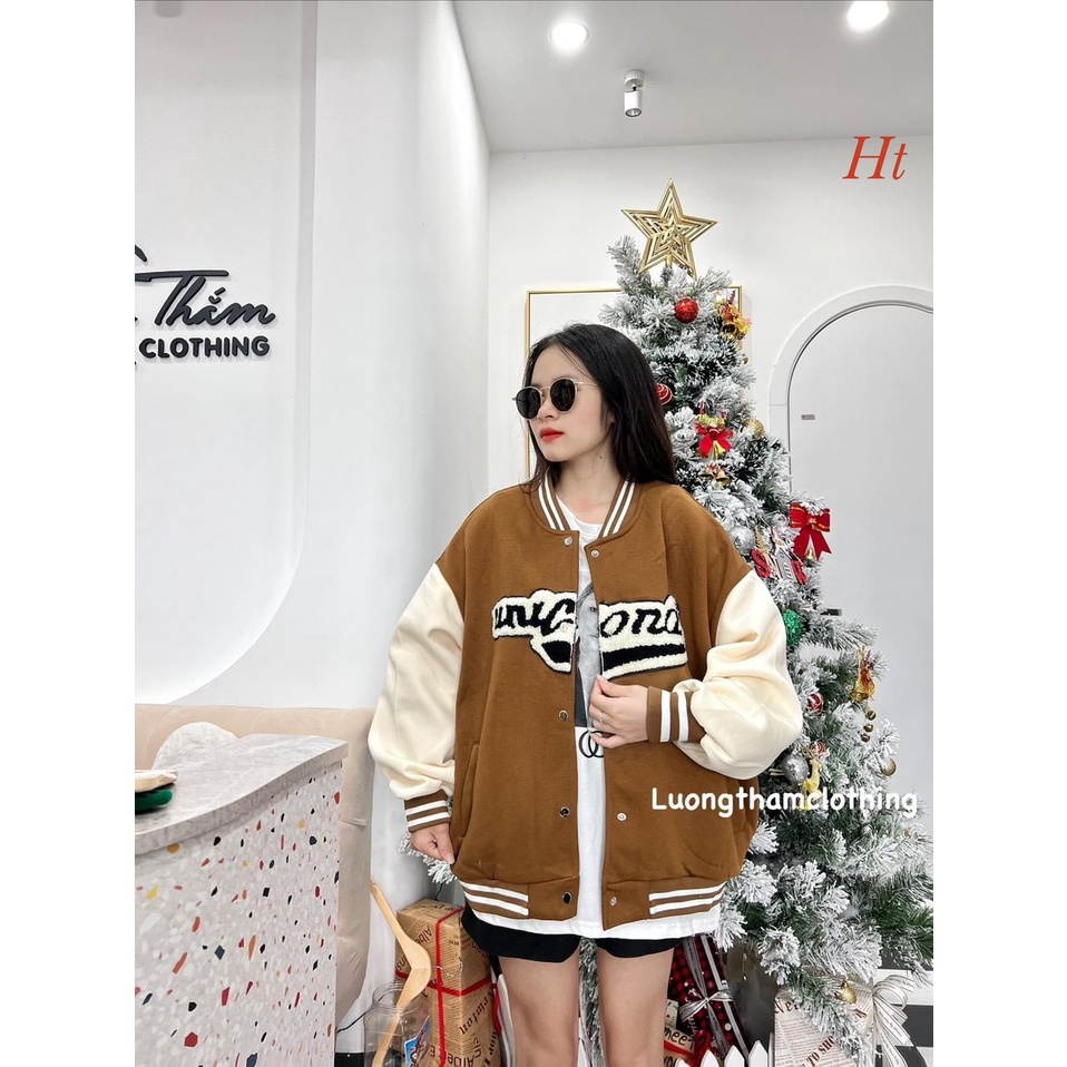 ÁO Bomber nỉ phối Unicond 🌺 mặc Chơi tối chuẩn bài Chất liệu: nỉ cotton Màu: đen, nâu nhạt, xanh rêu, xanh bích
