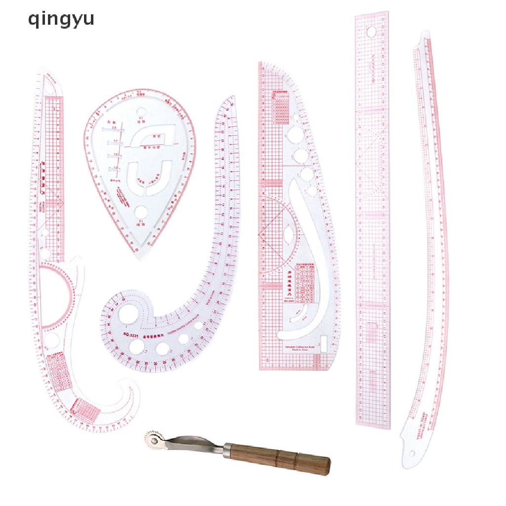 Qingyu Bộ 7 Thước Cong Vẽ Tranh Đa Chức Năng Cho Thợ May