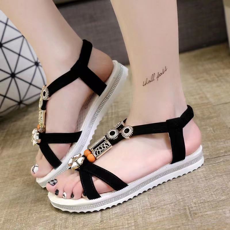 Giày Sandal Đế Bằng Phong Cách Bohemian Thời Trang Cho Nữ