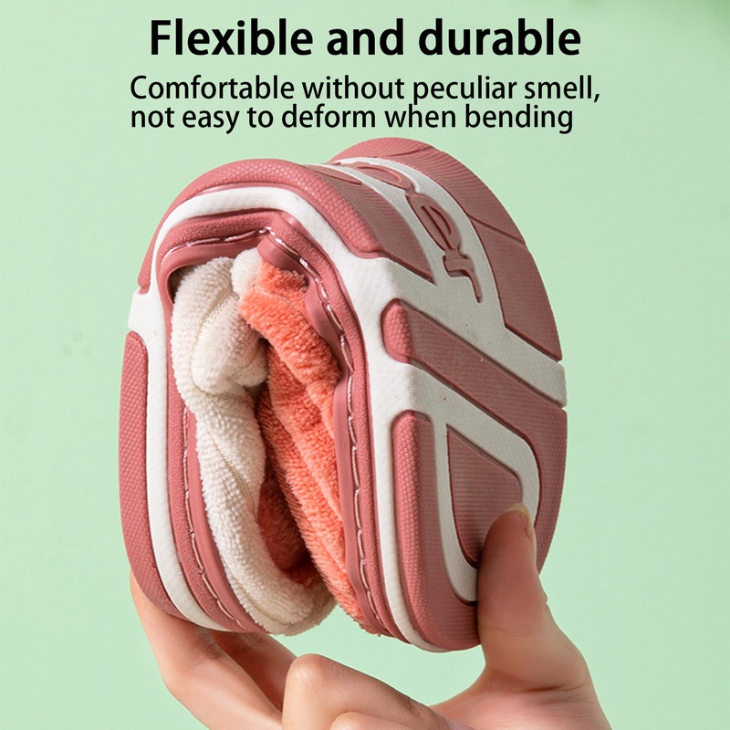 Dép bông đi trong nhà NEUFIGR siêu ấm chống trơn trượt mùa đông phong cách Hàn Quốc cho nam nữ