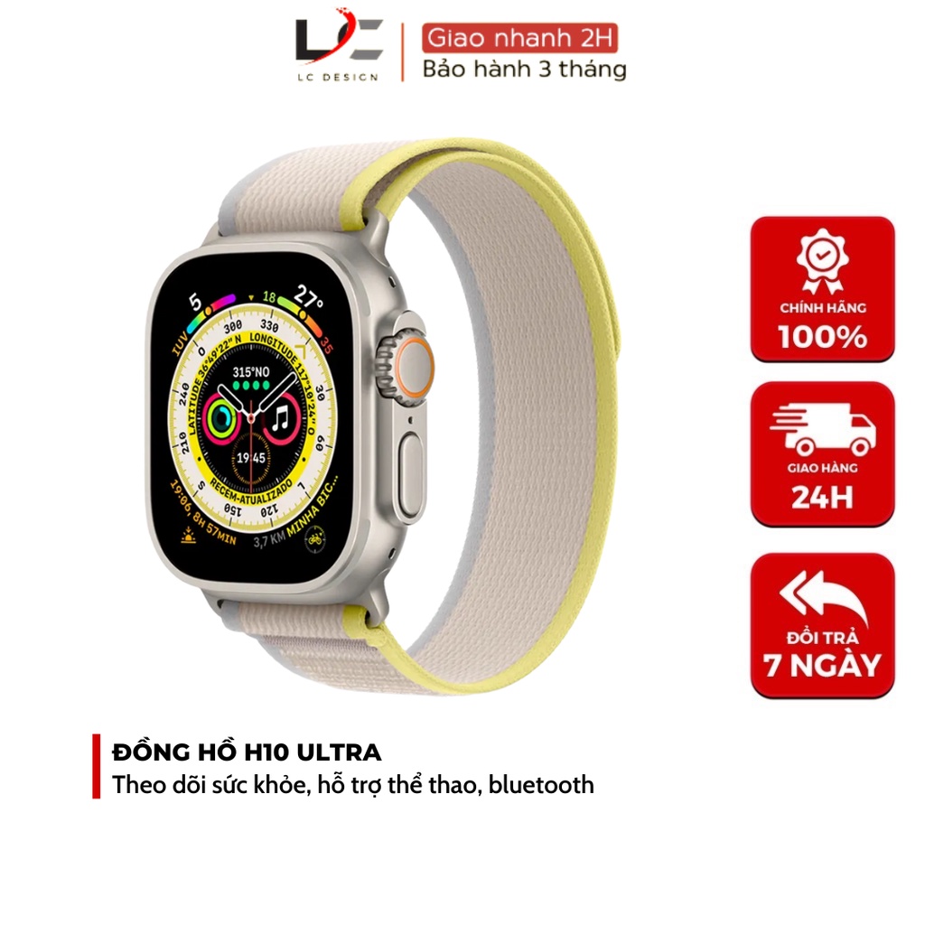 Đồng Hồ Thông Minh Watch 10 Ultra Nghe Gọi, Hiện Thông Báo Tin Nhắn, Theo Dõi Sức Khỏe, Hỗ Trợ Thể Thao- LC DESIGN