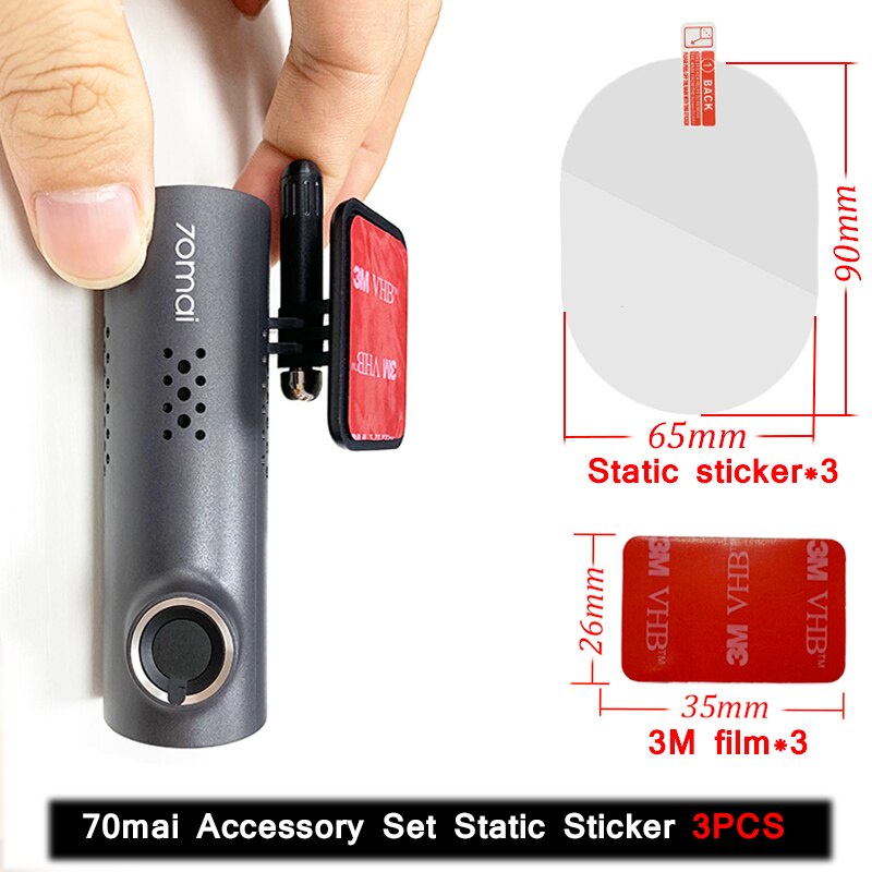 Bộ 3 Miếng Dán Tĩnh Điện 3M Phim 70 Mai DVR 3M Kèm Giá Đỡ 3M Chuyên Dụng Cho Xe Hơi