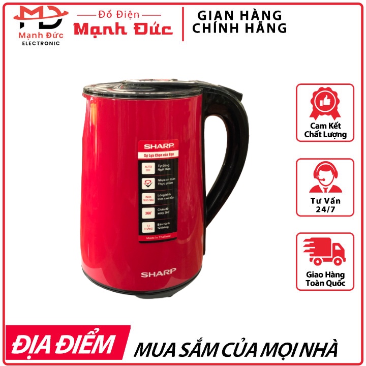 Ấm Siêu Tốc Sharp Thái Lan, Bình Nấu Nước Siêu Nhanh An Toàn Chất Lượng