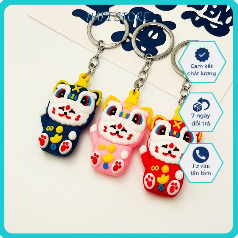 Móc khóa Mèo May Mắn dễ thương cute may mắn tài lộc móc treo chìa khoá xe máy hình mèo thần tài năm 2023