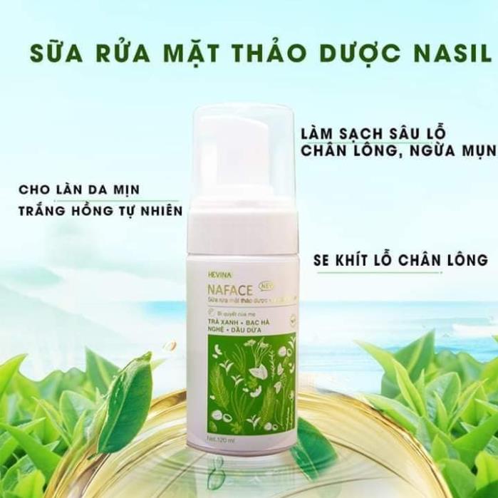Sữa Rửa Mặt Trà Xanh, Bạc Hà Naface Làm Dịu Ngăn Ngừa Vi Khuẩn Trên Da Chai 120ml