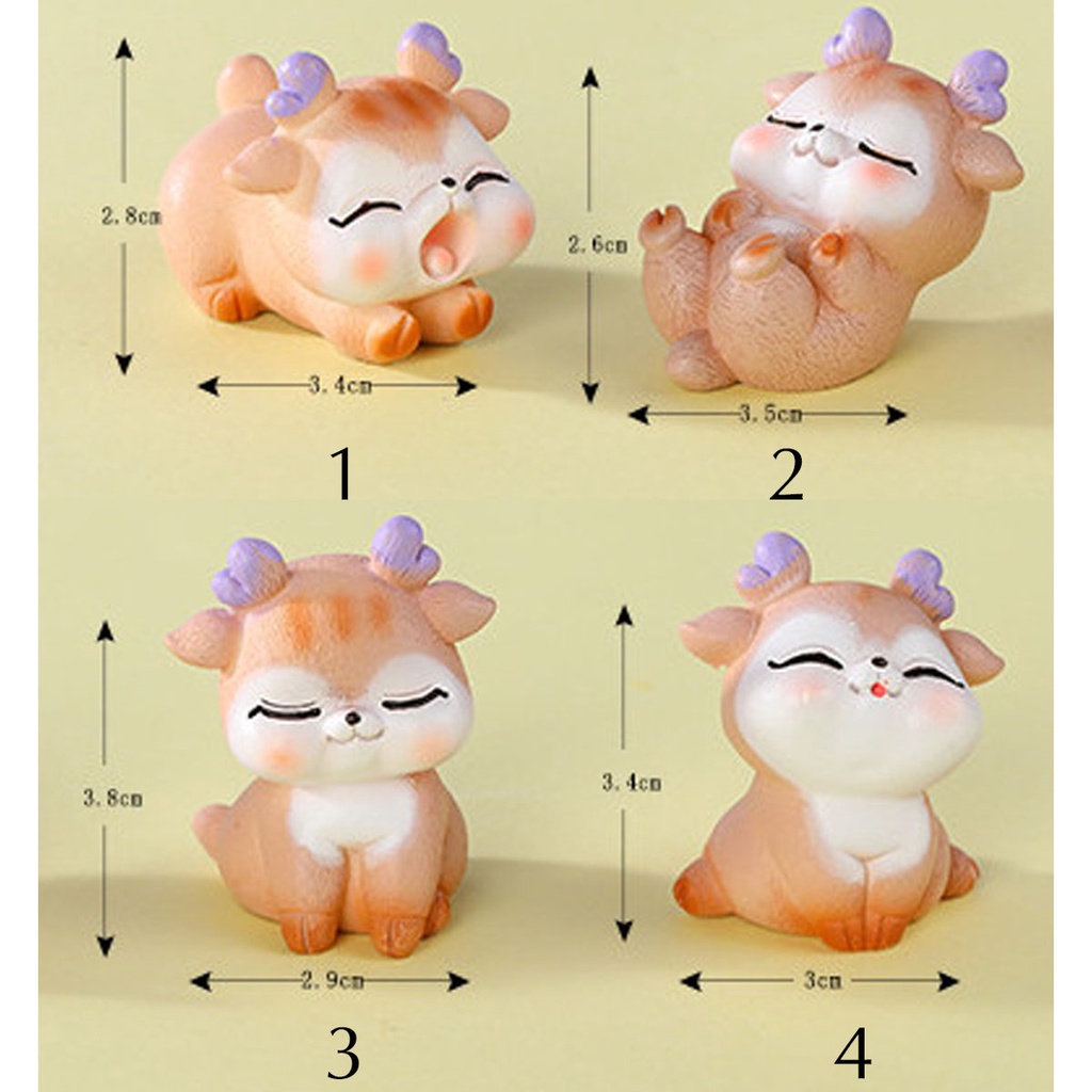 Mô hình hươu con dễ thương trang trí sen đá, terrarium