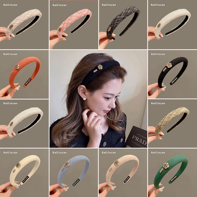 Băng Đô Cài Tóc Đính Hoa Trà Thời Trang Bờm Tóc Pháp Đơn Giản