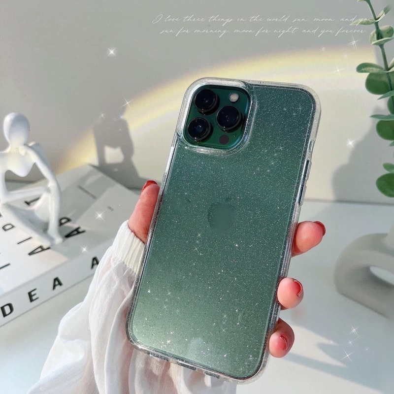 Ốp lưng ip silicon trong suốt CÓ NHŨ KIM TUYẾN blingbling dành cho ip