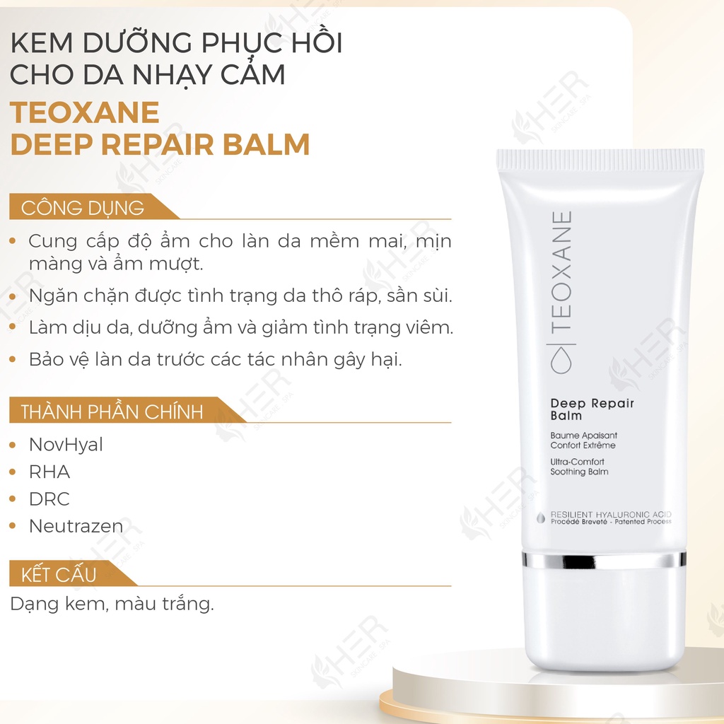 Kem dưỡng phục hồi cho da nhạy cảm Teoxane Deep Repair Balm 30ml