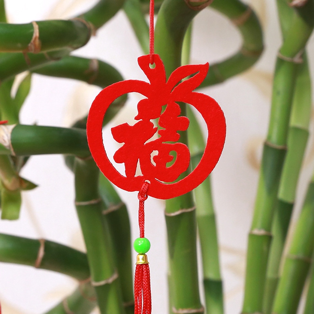 Set 10 Mặt Dây Chuyền Mềm Mini Cầm Tay Treo Biểu Tượng Trung Hoa Trang Trí Tiệc Năm Mới