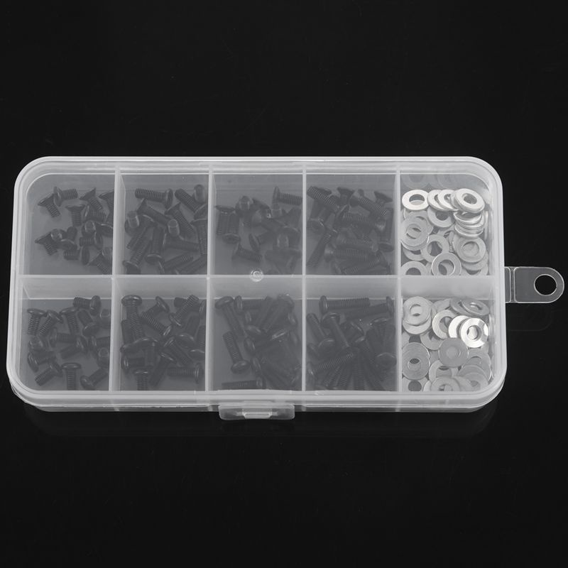 Set 180 Ốc Vít Chuyên Dụng Cho Xe Điều Khiển Từ Xa 1 / 10 HSP Traxxas Tamiya HPI Kyosho D90 SRC10