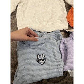 Combo 2-3c áo len bé cổ lọ(9-25kg)