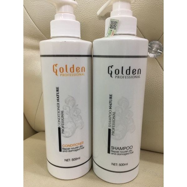 Dầu gội xả golden trắng cao cấp hương thơm mềm mượt sỉ salon đại lí 500ml/1 chai