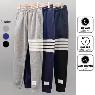 Quần jogger thể thao unisex - Quần Thom viền sọc ngang chất liệu vải tổ ong cao cấp