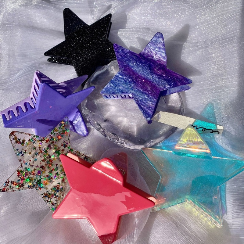 Kẹp Tóc Hình Ngôi Sao Nhiều Màu Sắc Dành Cho Nữ