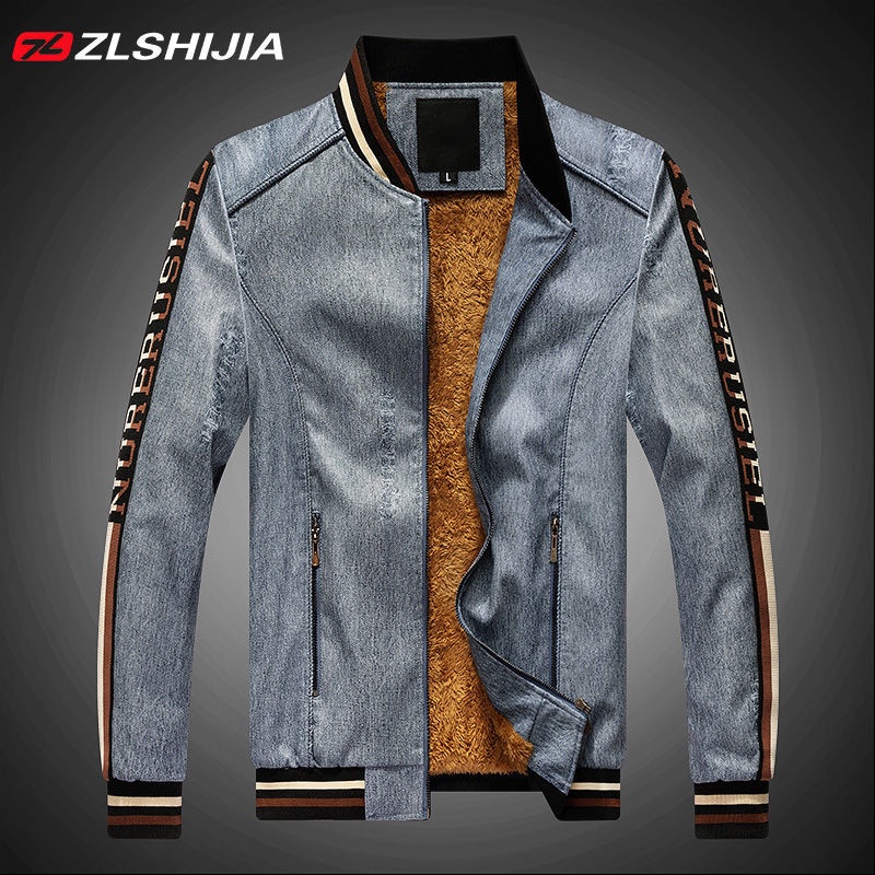 Áo Khoác Da Lót Lông Cừu Dày Dặn Dáng Rộng Phong Cách Âu Mỹ Thời Trang Mùa Đông Cho Nam