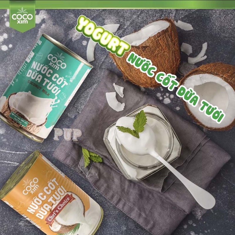 [Giá sỉ - Freeship] Nước Cốt Dừa Tươi Coconut Milk Cocoxim Nhãn Xanh Lon 400ml