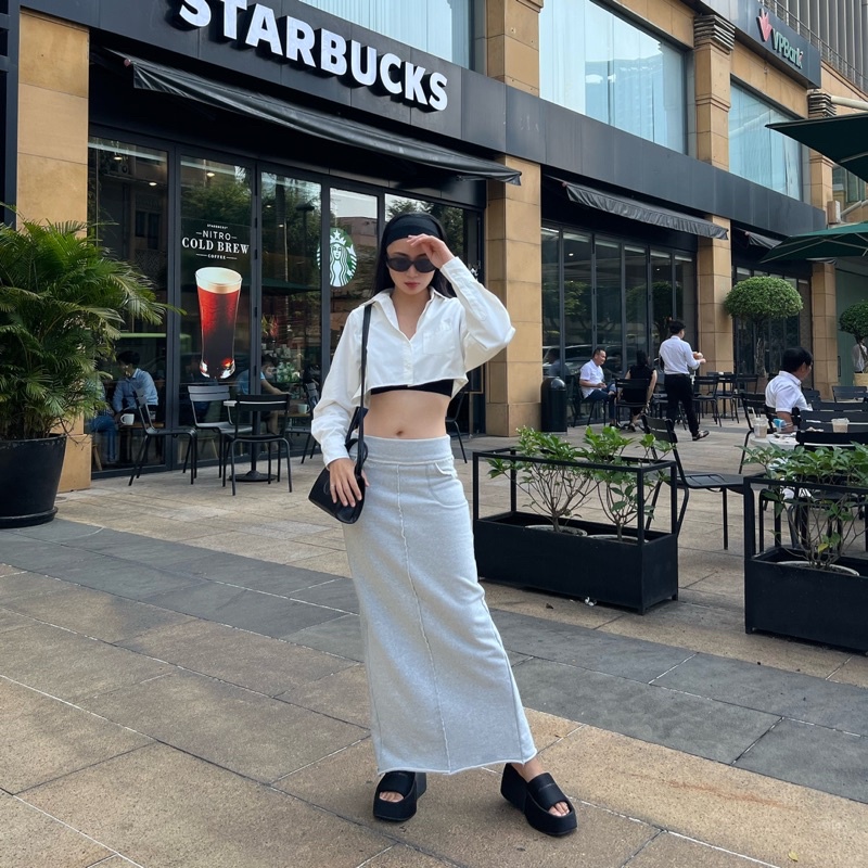 _Chân váy dài xẻ tà sau | Hozy skirt