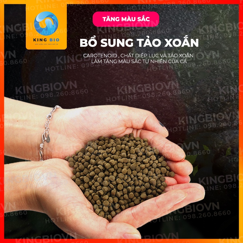 Cám Bessn Goldfish thức ăn giàu đạm, tảo xoắn và Vitamin cho cá vàng hạt 1.5mm Hộp 700ml