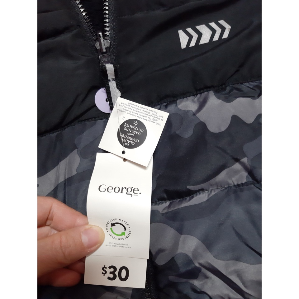 Áo phao George xuất dư xịn 2 mặt lót lông cực ấm cho bé SZ 2-14T