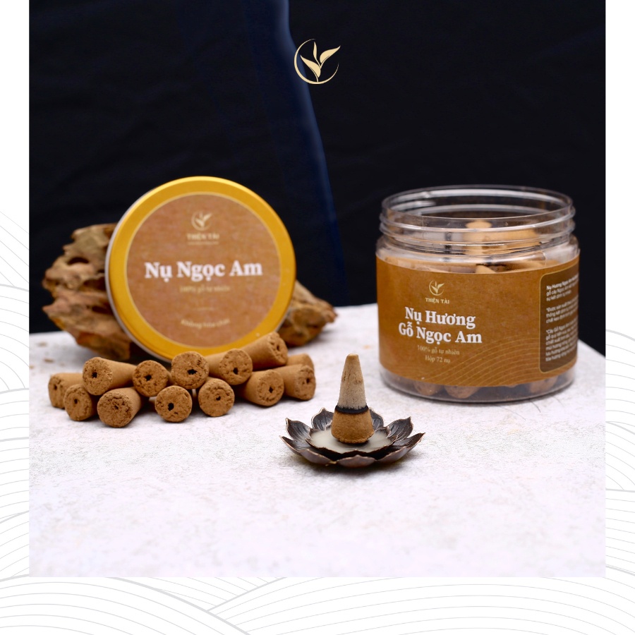 Nụ Trầm Hương Gỗ Ngọc Am Tự Nhiên 100% không hóa chất Chính Hãng Thiện Tài - Hộp 72 Nụ